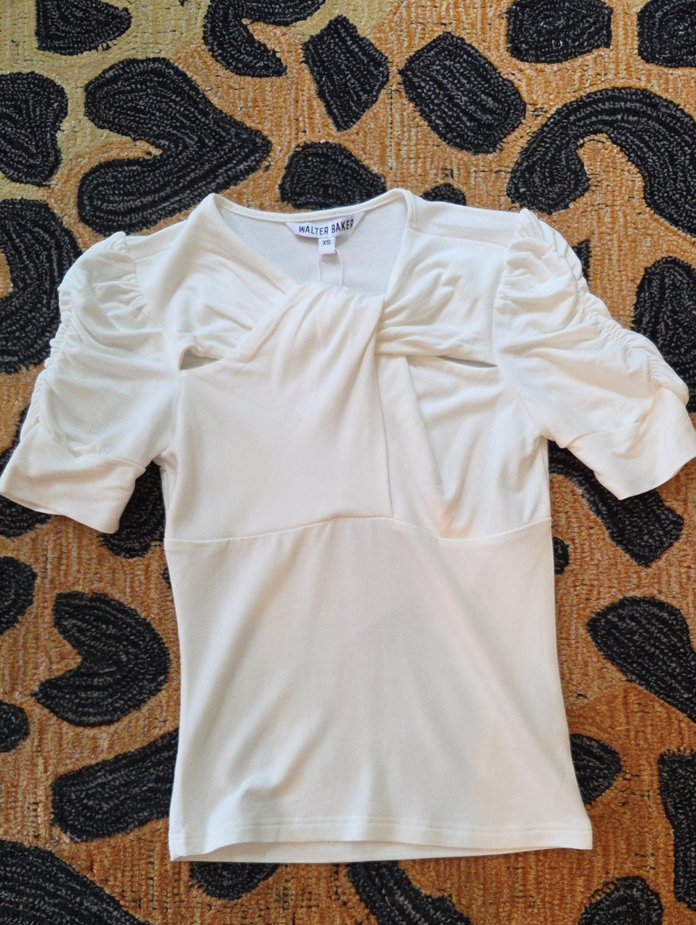 Walter Baker Cream Puff Sleeve Knit Top
